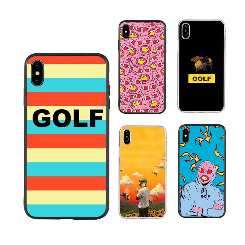 

tyler the creator Golf bees hot selling cute art Phone Case for iPhone X XR Xs Max 11 11Pro 11ProMax 12 12pro luxury fundas, Black/transparent