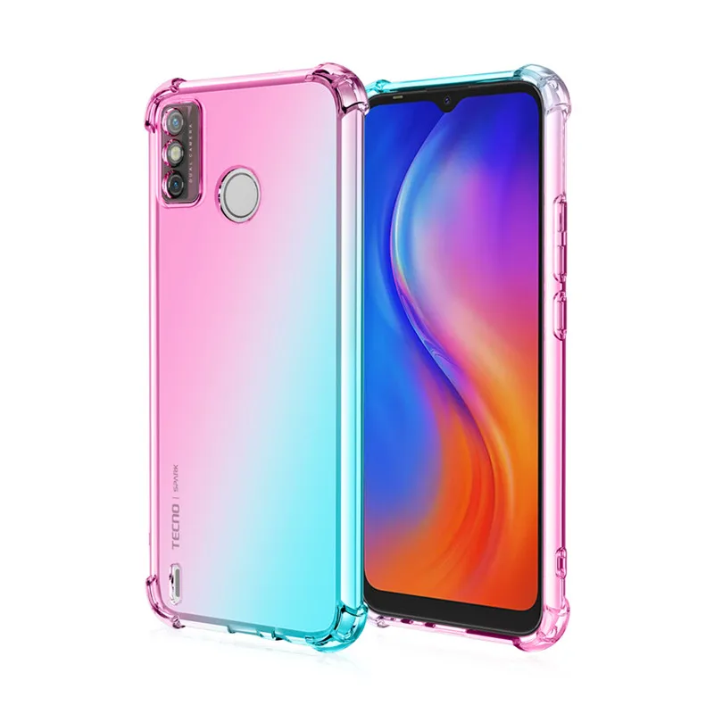 

In Stock Soft TPU Anti-fall For Tecno Camon 15 Back Cover For Tecno Spark GO 2020 Phone Case