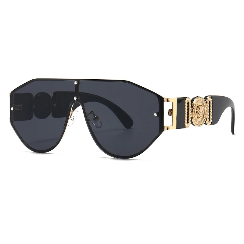 

2022 Fashion Design New Arrivals Metal Sun glasses Women Men Big Square Frame Italian Vintage Square Sunglasses