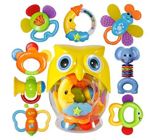 Baby Rattle Sets Teether Rattles Toys Babies Grab Shaker And Spin Rattle Toy Early Educational Toys With Owl Bottle Set Buy Baby Rattle Set Baby Musical Instrument Baby Teether Rattle Toys Product On