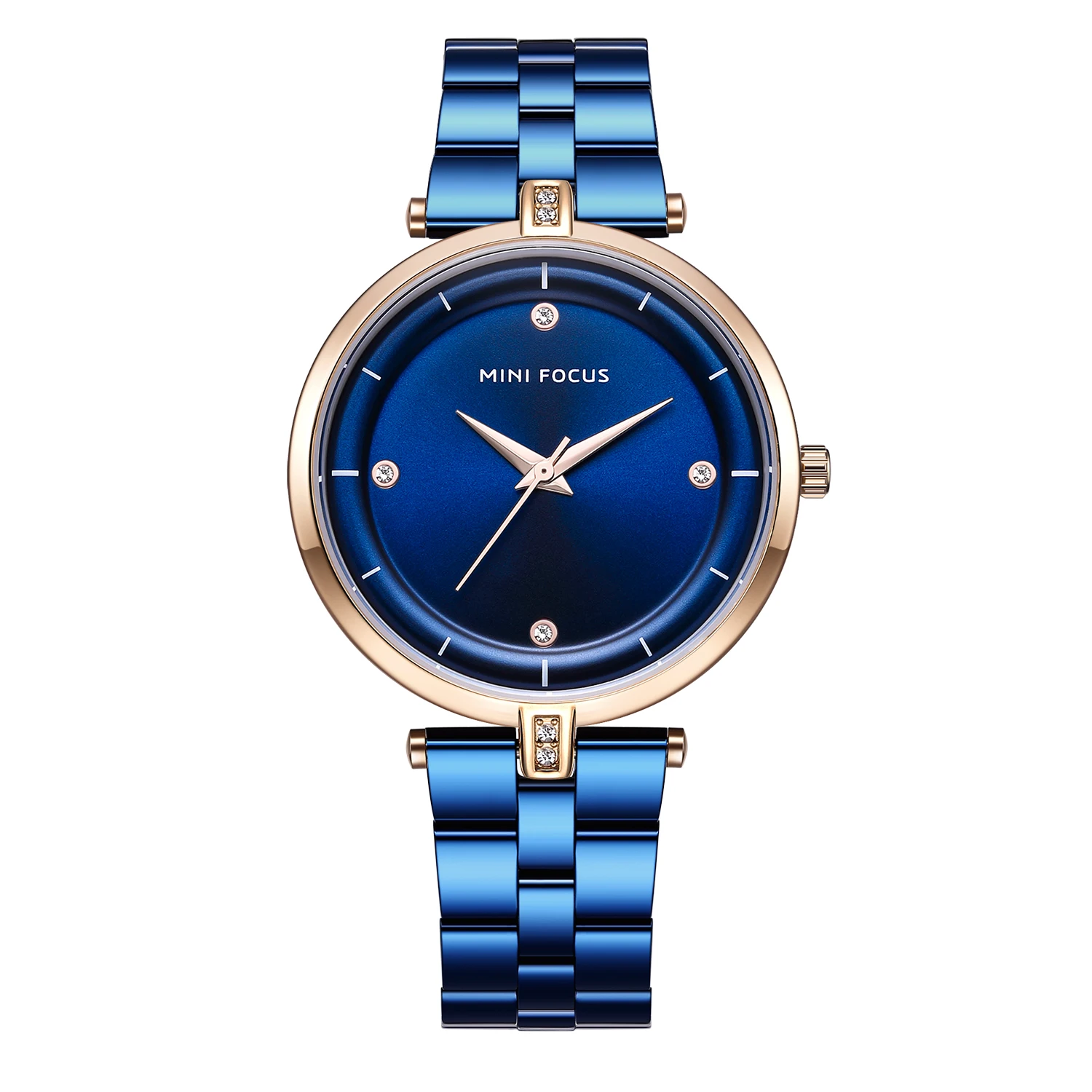 

Factory Direct Sale Diamant Impermeable Women's Watch Japanese Movement Metal Strap Mouvement Montre D'affaires, 4 colors