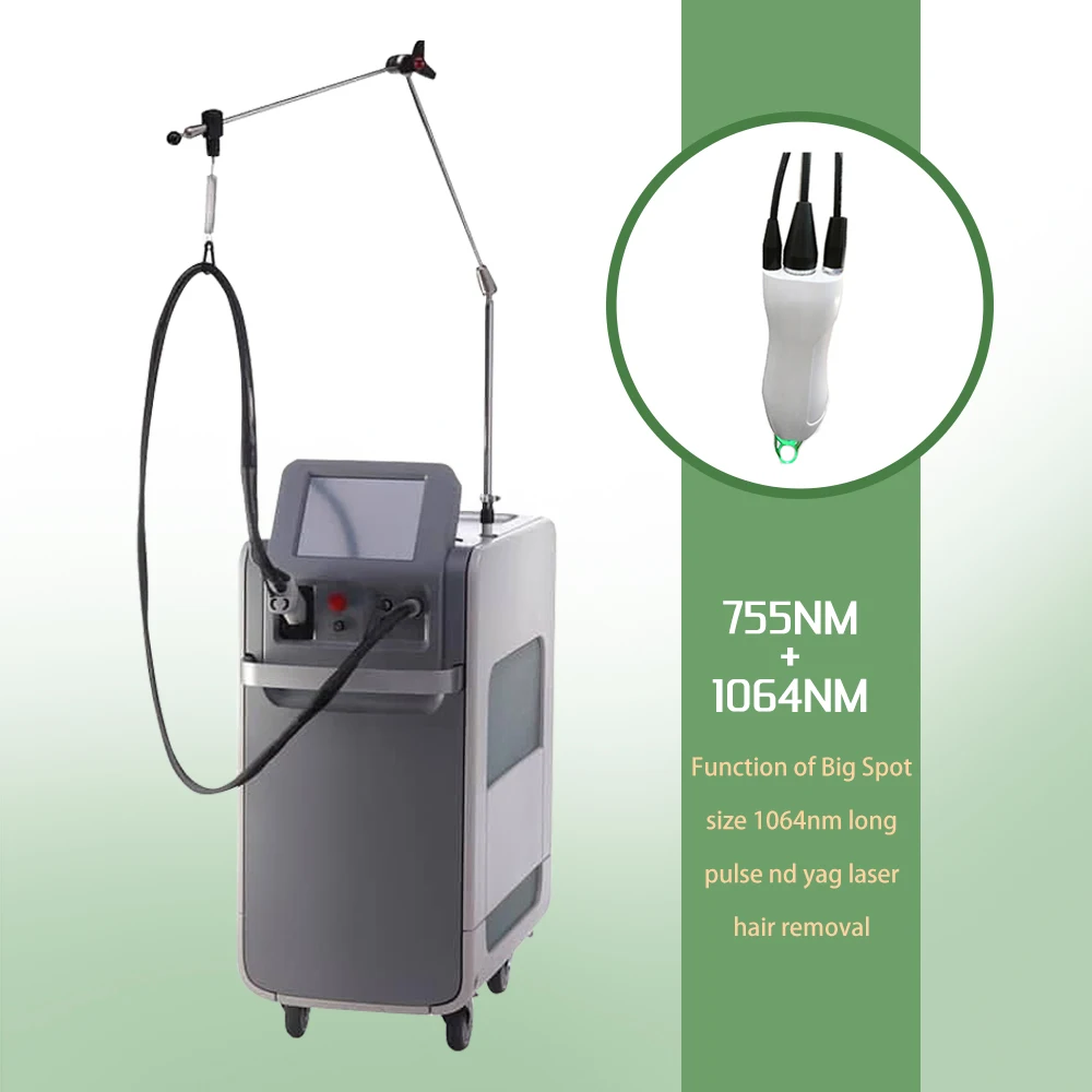 

2022 newest version Hot Sell gentlely CE approved professional sincoheren 755&1064nm alexandrite Laser Hair removal machine