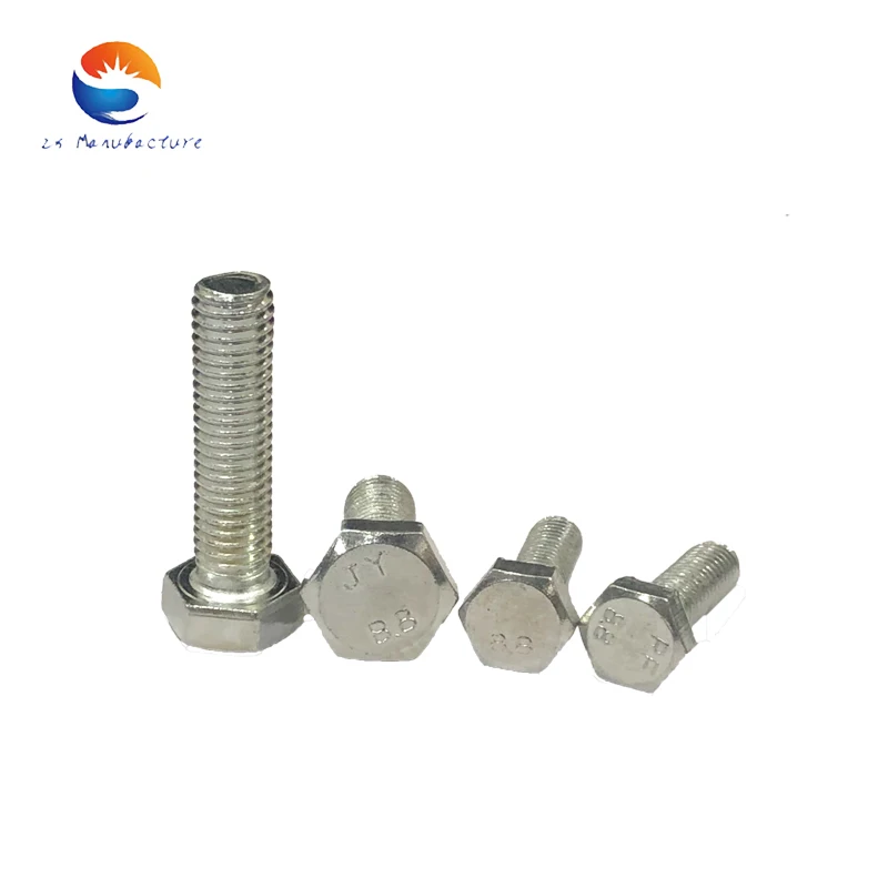 
high strength good quality zinc plated Hex Bolts din933 din931 