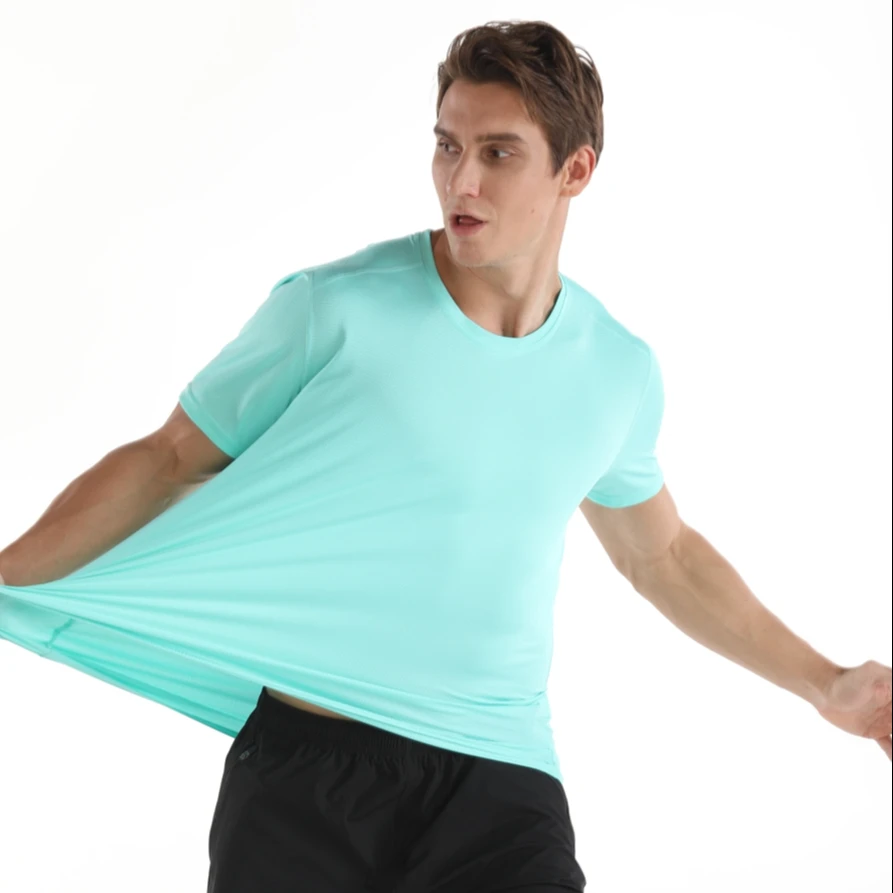 

Wholesale Plus Size Gym Shirt Men Fitness T Shirt Workout Shirts Camisetas Personalizable Gym Sports T-shirt, Blue,black,nacy,orange,red,white,green,turquoise