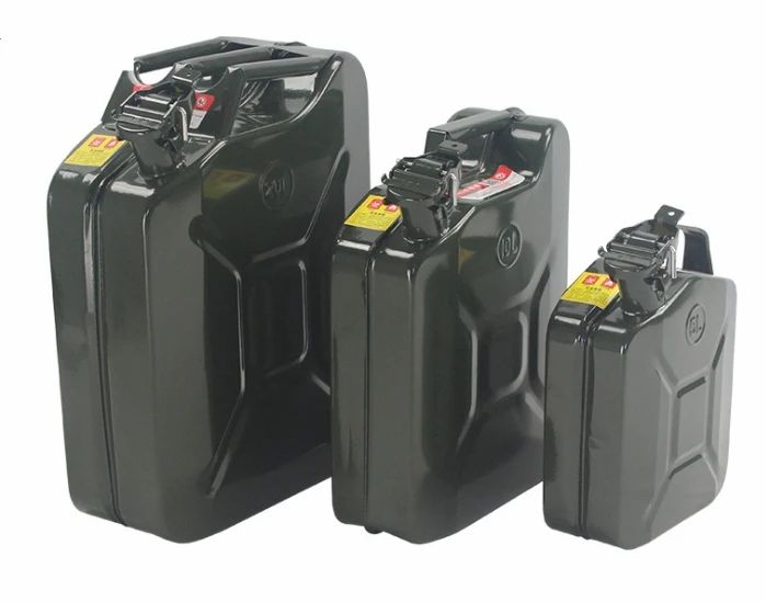 Steel Military Gasoline Fuel Tank Petrol Jerrycan 20 liter 5 Gallon Gal Oil Jerry Can