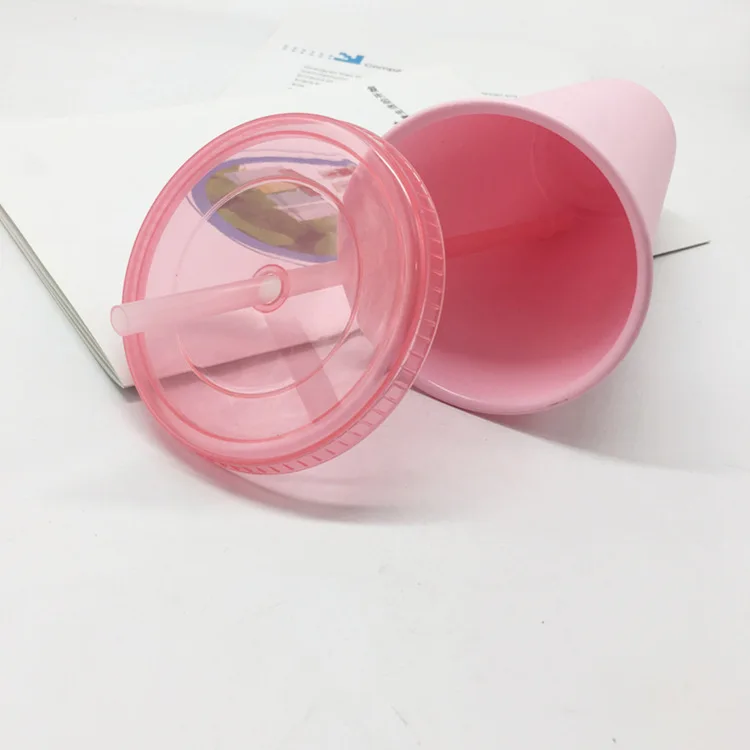 
24OZ Reusable Hard Plastic Straw Cup with Custom Logo Printing 