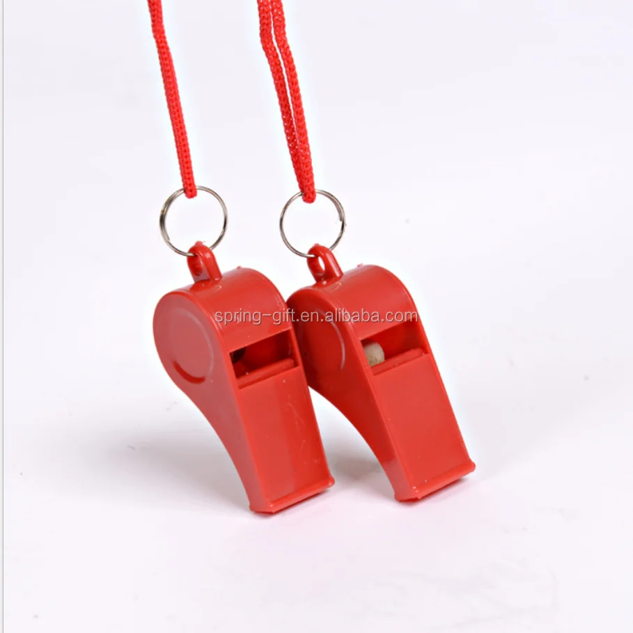 Promotion Plastic Whistle With Rope Custom Logo Children Toy Whistles