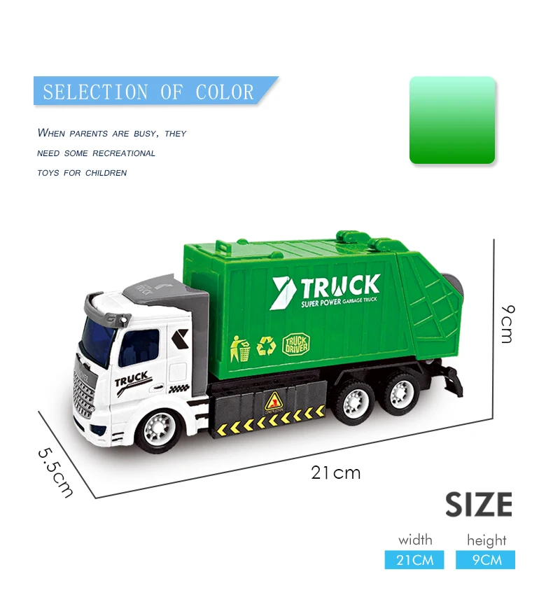 newest kids rc sanitation vehicle car toys 4-channel remote