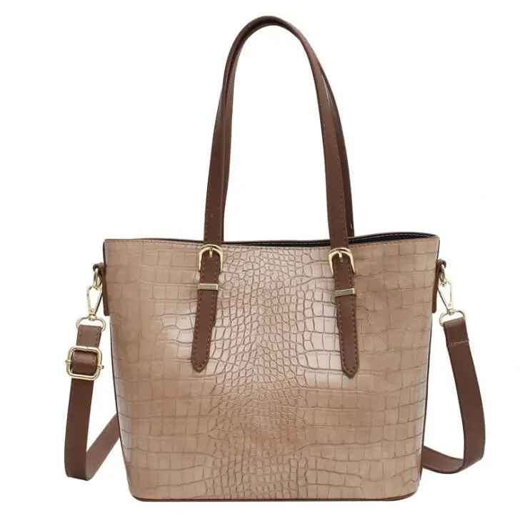 

Hot sale Simple Luxury Leather Handbag Elegant Lady Bag Classic Girl Message Alligator tote Bags