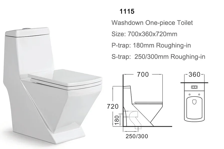1115 Chaozhou Manufacturer For Toilet Porcelain Modern One Piece Sanitary Toilet