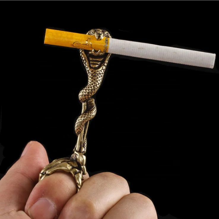 

Eagle Claw Design Cigarette holder rings for smoker smoking holder, Gold