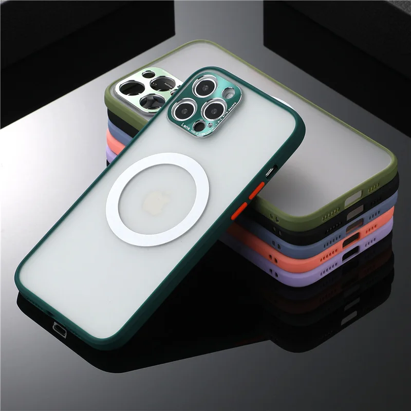 

liquid silicone magsafe phone case for apple iphone 12 pro case magsafe