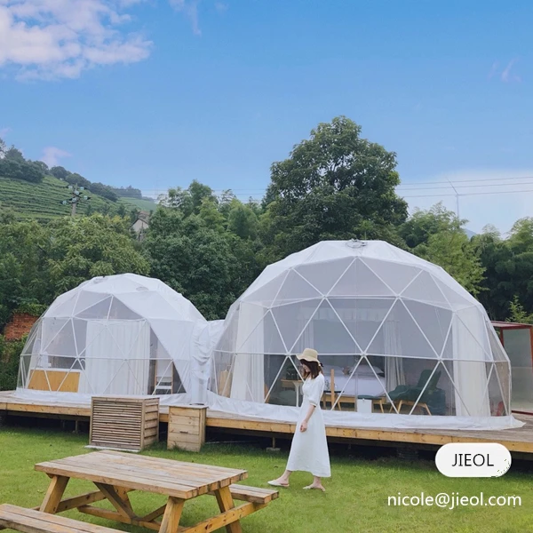 

Waterproof PVC Domes , Glamping Geodesic Dome House for Sale, White, blue, black,green, yellow, red, etc