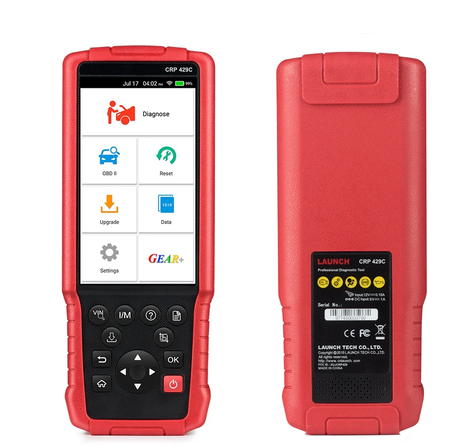 LAUNCH X431 CRP429C OBD2 Code Reader Scanner for 4 System Diagnostic +11 Reset Function CRP429 Scan Tool Better CRP129 Universal