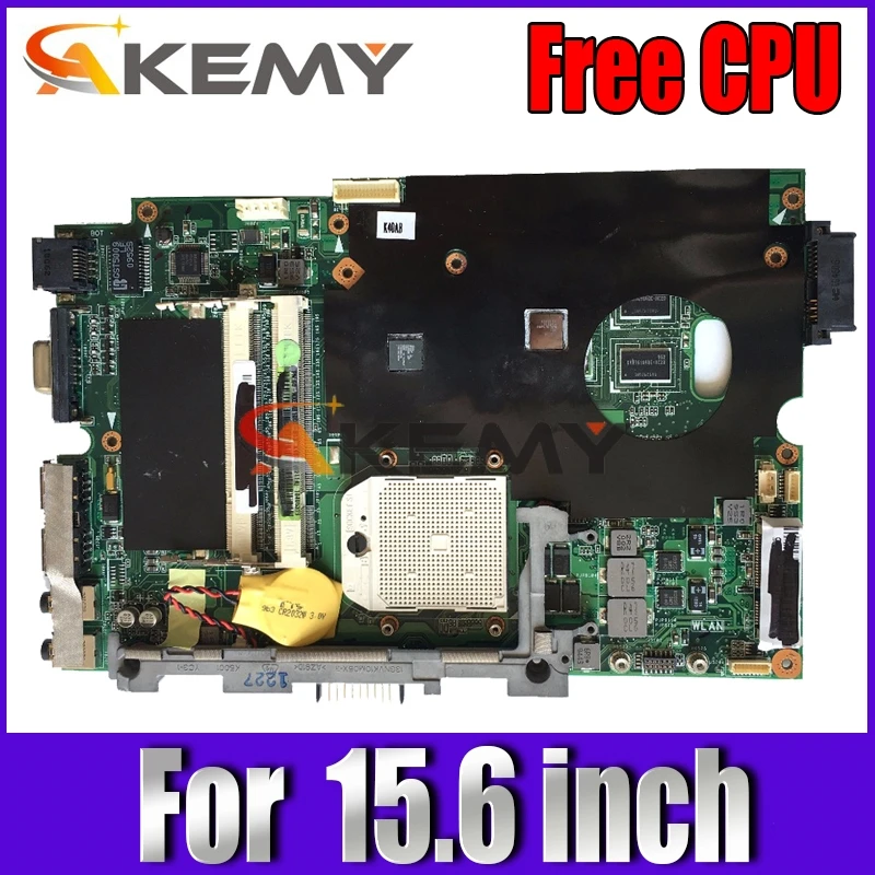 

Free CPU!!! laptop motherboard REV 1.3 / 2.1 For Asus K50AB K50AF K50AD X5DAf X5DAD laptop 15.6 inch \" mainboard motherboard