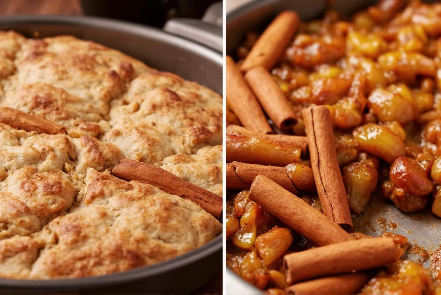 Cinnamon being used in both sweet apple pie and savory Moroccan tagine