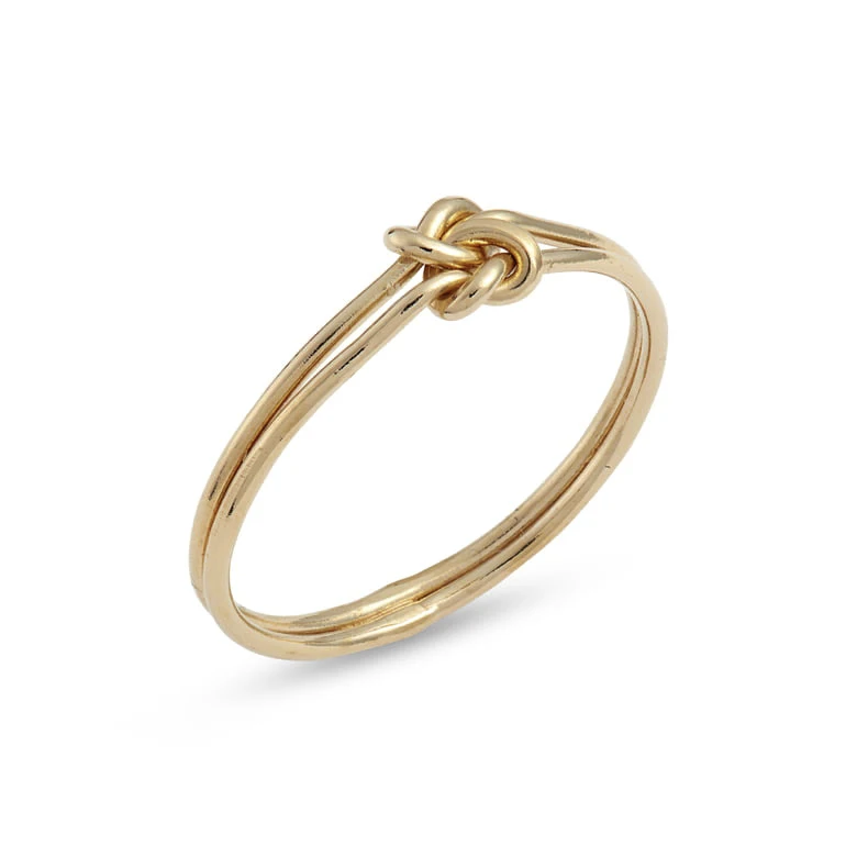 

Gemnel Fashion jewelry ladies ring gold plated double twist ring 2024 for woman