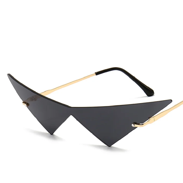 

New style big triangle men's and women's street shooting hip hop sunglasses 2021 women, 6 colors