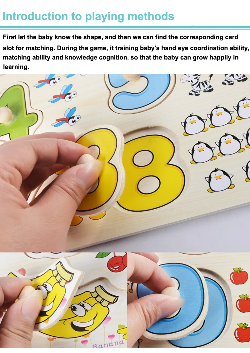 Wooden Peg Puzzles For Toddlers,Alphabet Abc Learning Education
