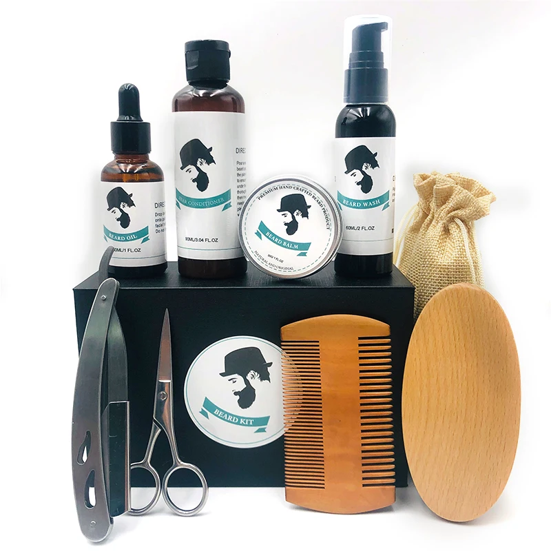 

Private label men 2 in 1 vegan beard wash shampoo and condition set