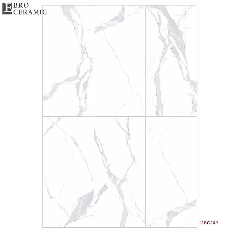 Azulejos De Baño De Porcelana Calacatta,Gris Claro,Alto Brillo,Mármol