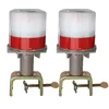 Led Road Hazard Solar Panel Warning Light Flashing Red Traffic Indicator Road Construction Safety Blinker Light Barricade Lights