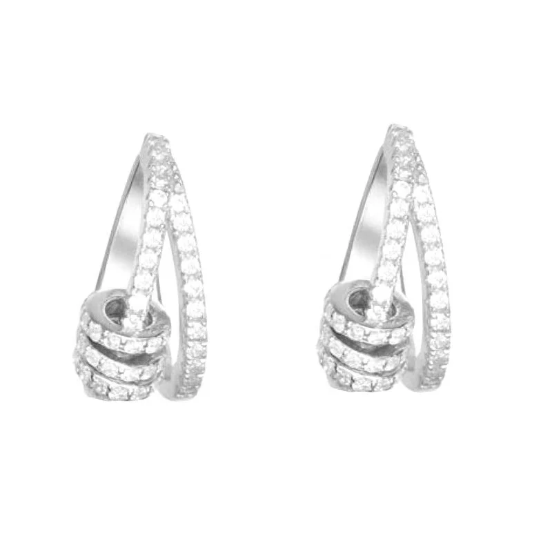 

Custom Wholesale Cubic Zircon Luxury Silve Jewelry Pair Trendy Women Cuffs Earings