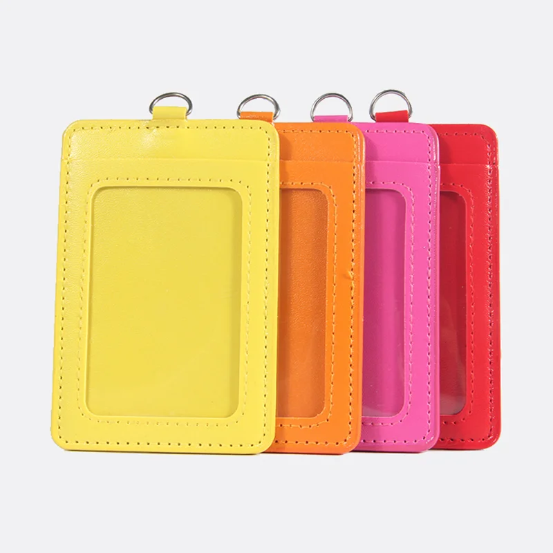 

Ready To Ship Credit Card Holders ID Card Holder Different Colors PU Leather Card Holder For School, Customized