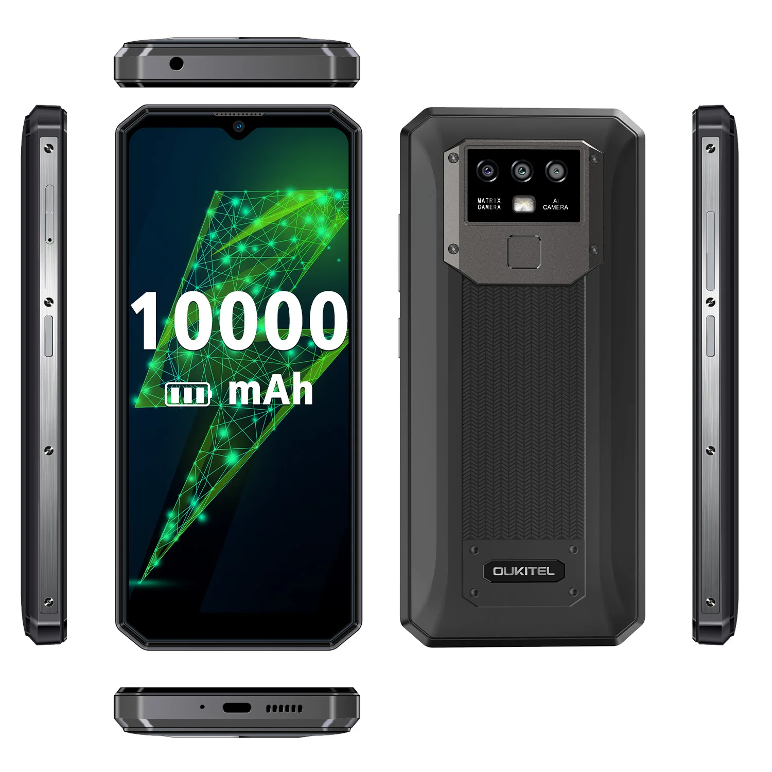 

2021 Waterproof Rugged Smart Phone OUKITEL K15 PLUS 10000 mah battery 6.52 inch MTK6761 3+32G Android 10.0 Mobile phones