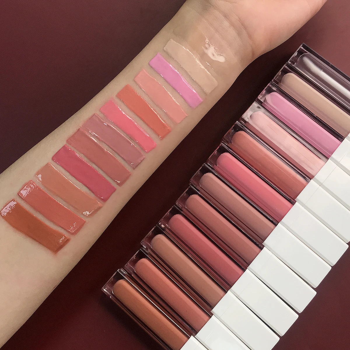 

wholesale private label vegan glossy lipgloss waterproof longlasting glitter lipgloss