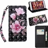 High Quality PU Leather Animal 3D Painted Phone Case With Magnetic Clasp Open Design Cards Storage Wallet Phone Case For Huawei