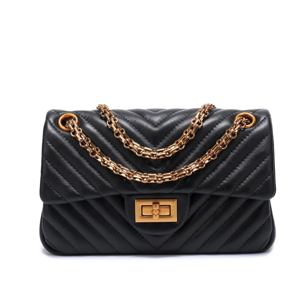 

New Small Square fragrance lady's one shoulder bag fashionable crossbody Bag Genuine Leather Hand bag