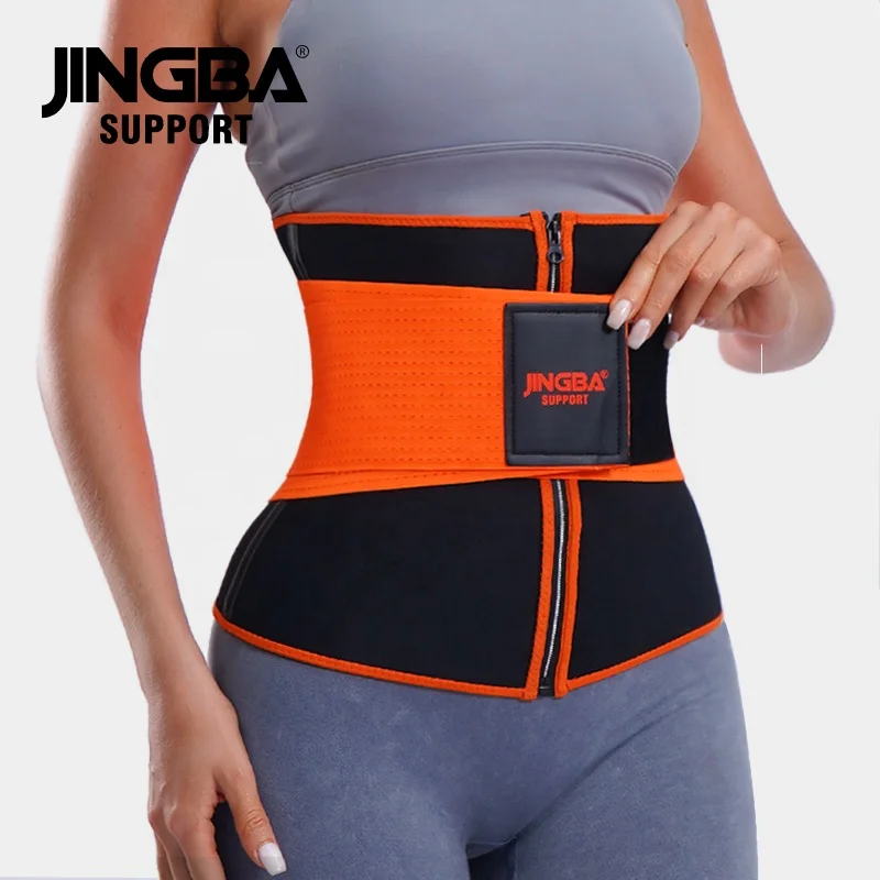 

JINGBA ISO CE Low MOQ Neoprene Wide Workout Corset Hot Shaper Waist Slimming Tummy Trimmer for Indoor Outdoor Sports