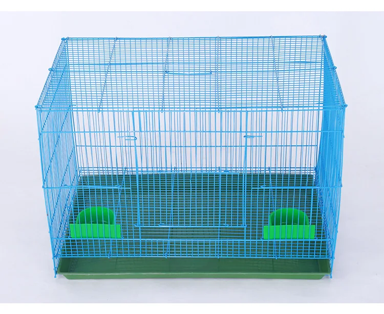 

60x40x40cm Chinese Iron Wire Metal Mesh Decorative Outdoor Bird Duck Chicken Pigeon Parrot Big Breeding Cage Cheap Price Trays, Blue,white,pink , yellow,ect