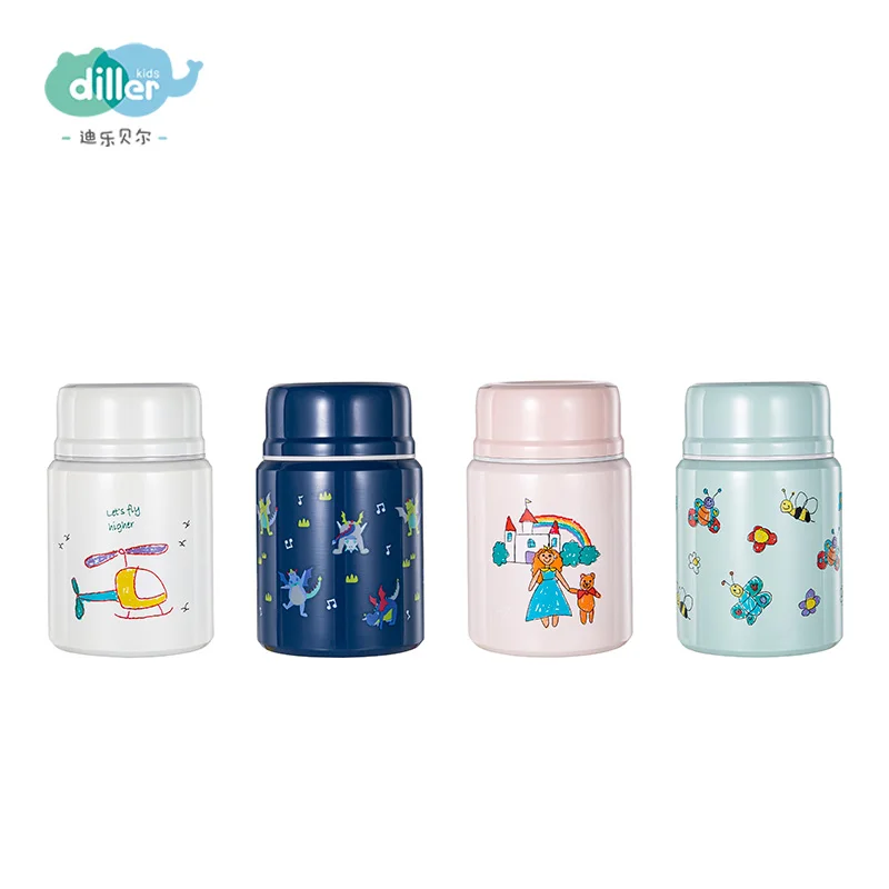 

Kids Baby Stainless Steel Lunch Box Container thermal Flask Food Jar for Hot Food