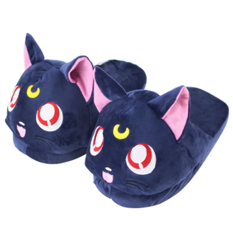 

animal sailor moon Plush Slippers Soft Stuffed Dolls Plush Indoor Shoes, Picture
