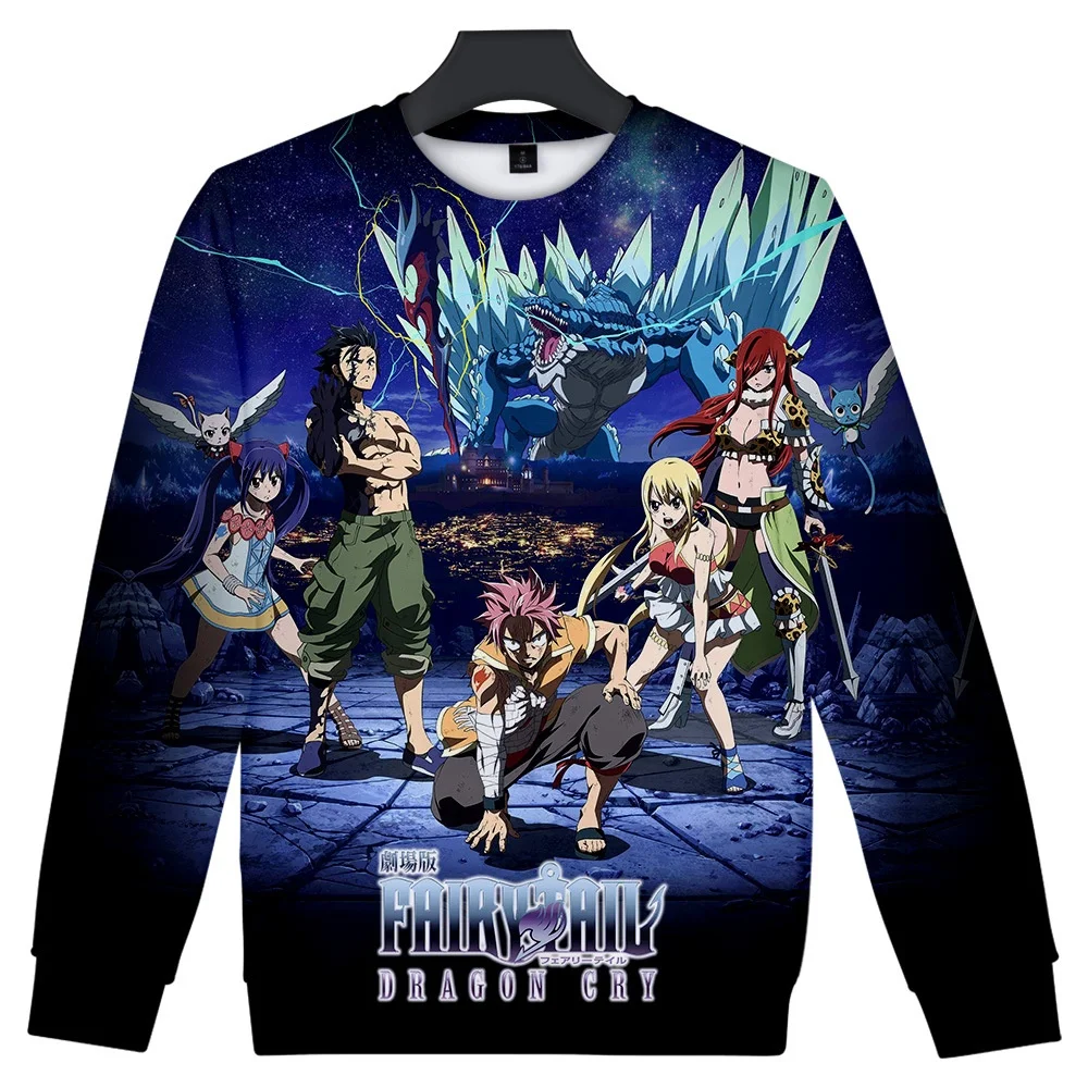 

2021 New style 3d fairy tail hoodie top sale stock all over 3d printed polyester fairy tail pull over sweatshirt hoodie supplier, Csutomized