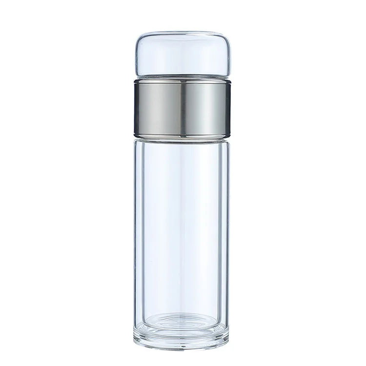 

BPA-free High Borosilicate Glass Water Bottles with tea infuser