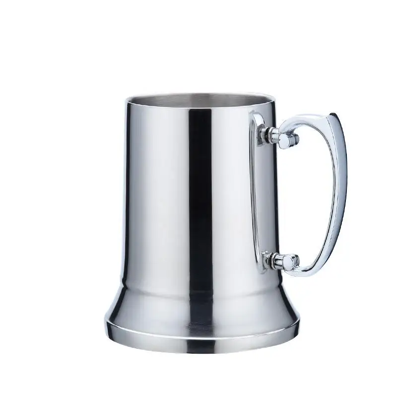 

304 Stainless Steel Double-layer Beer Cup Bar Hotel Supplies Cocktail Cup Flame Cup Mug, Sliver