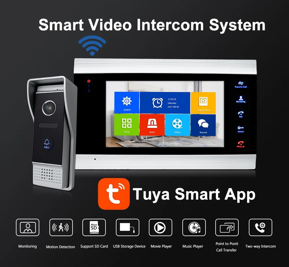 2020 New Design Waterproof 4 Wire Villa System Consists Of