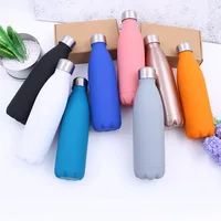 

500ml Wholesale Vacuum Insulated Double Wall Stainless Steel cola shaped drinking sport water bottle