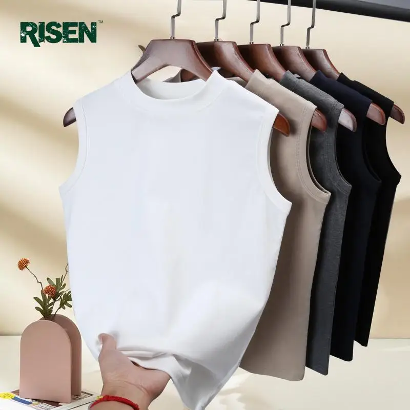 Plain Spandex Cotton Sleeveless T shirt