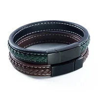 

Manufacture Wholesale Accept Custom Logo mens leather bracelet