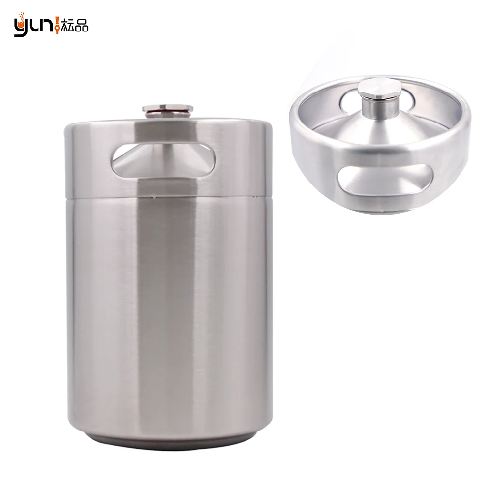 

Professional Customized 5L Food Grade Single Wall Mini Beer Keg With Metal Screw Top, Request