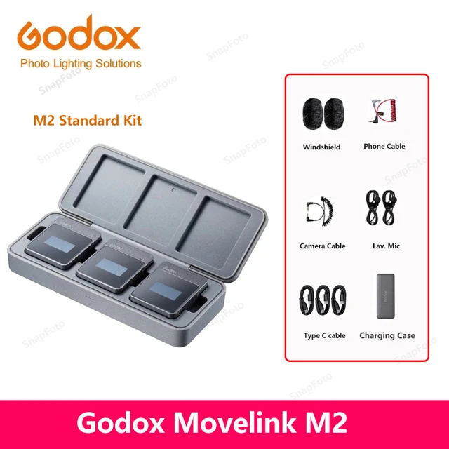 

Godox MoveLink 2.5G MoveLink M2 M1 Microphone Transmitter/ Receiver Wireless Lavalier Mic for Phone DSLR vs Comica BoomX SYNCO