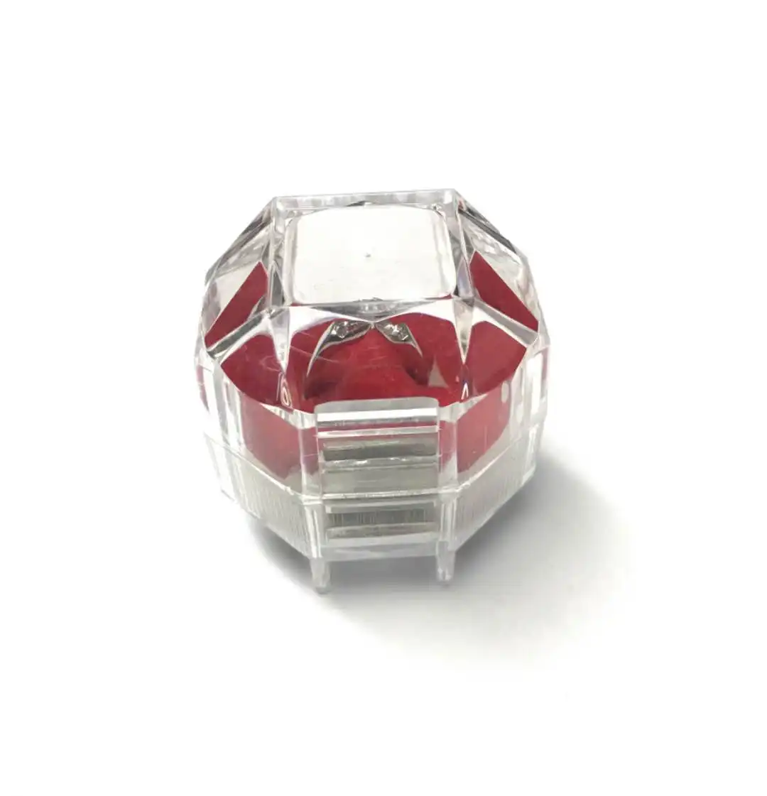 

2020 new style acrylic material ring box  jewelry box factory direct selling, As picture