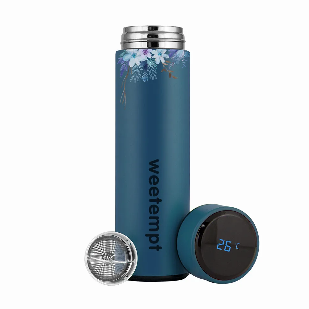 

Customized Stainless Steel 304 Vacuum Smart Water Bottle with LED Temperature Display, Customized color