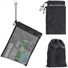 Mesh Shower Caddy Portable Organizer Suction Cup Zipper Drawstring Pouch Set For Gym Bathroom Accessories