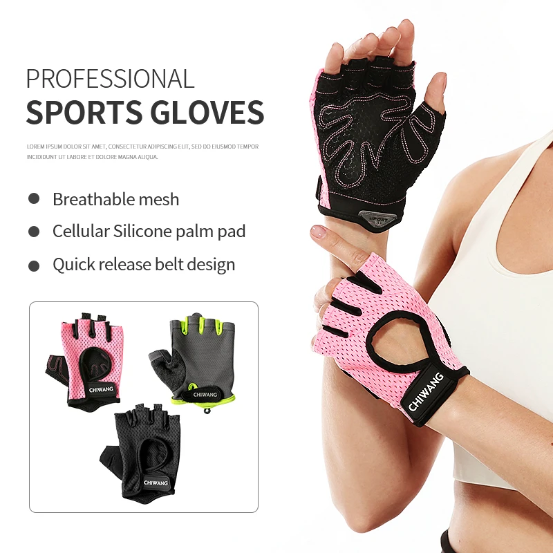 

Wholesale Cheap Silicone Half Finger Other Sports Gloves Custom Fitness Gym Gloves, Customized color