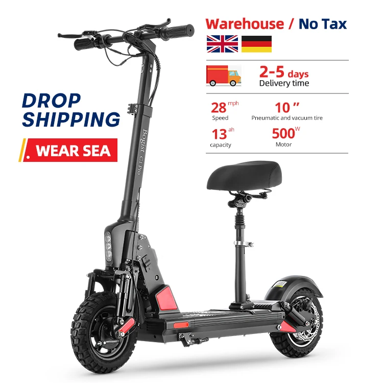 

Eu warehouse No tax electric scooter price 500W 48V 10 inch portable electric scooter C1Pro 28mph 13Ah electric scooters